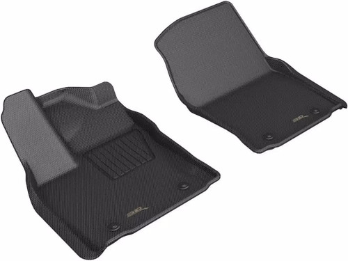 Floor Liner - Kagu - Front - Plastic - Black / Textured - CrewMax Cab - Toyota Fullsize Truck 2022-25 - Pair
