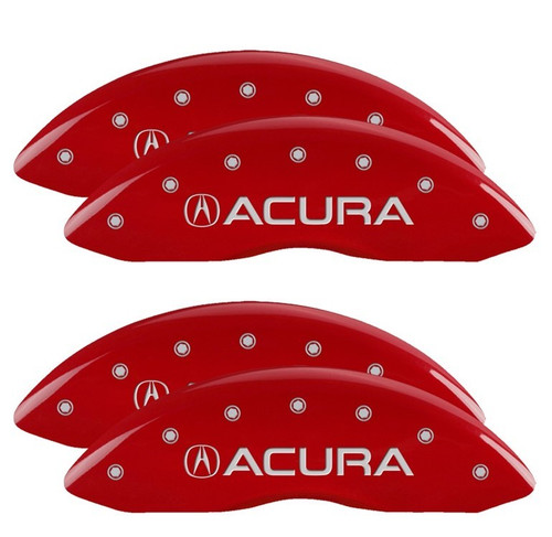 Brake Caliper Cover - Acura Logo - Aluminum - Red Powder Coat - 18 in Minimum Wheel Diameter - Acura MDX 2022-24 - Set of 4 Brake Caliper Cover - Acura Logo - Aluminum - Red Powder Coat - 18 in Minimum Wheel Diameter - Acura MDX 2022-24 - Set of 4