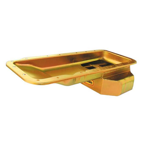Engine Oil Pan - Pro Touring - Rear Sump - 7 qt - 5.5 in Deep - Steel - Cadmium - Big Block Mopar - Each