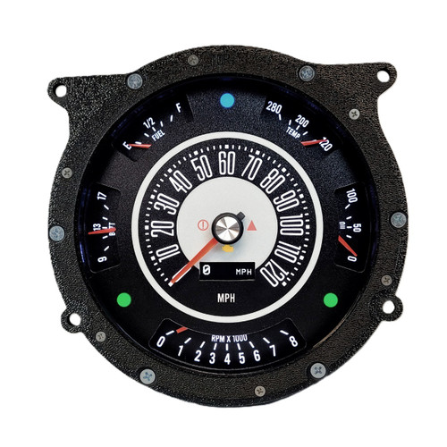 Gauge Kit - Direct-Fit - Fuel Level / Oil Pressure / Speedometer / Tachometer / Voltmeter / Water Temperature - Black Face - Ford Fullsize Truck / Compact SUV 1961-77 - Kit