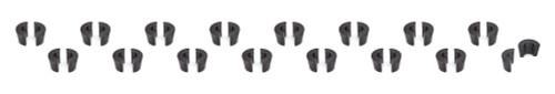 Valve Lock - 10 Degree - 7 mm Valve Stem - 0.100 in Less Height - Steel - Black Oxide - Set of 16