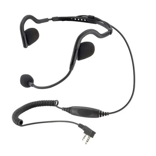 Headset - Ultralight H10 - 2-Way - 2 Pin Male - Behind the Head - Plastic - Black - Each