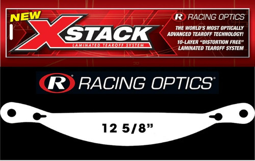Helmet Shield Tear Off - Xstack 10 - 2 mm Thick - 12.625 in Center to Center - Plastic - Clear - Schuberth SF1 - Set of 30