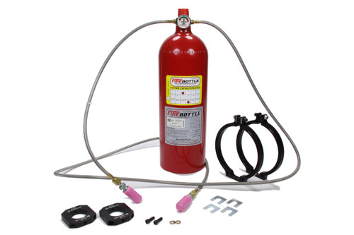 Fire Suppression System - Fire Bottle - FC - Automatic - novec 1230 - SFI Rated - 10.0 lb Bottle - Fittings / Hose / Mount - Kit