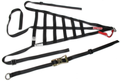 Window Net - C5R - SFI 37.1 - 1 in Webbing - 15.75 x 28 in Triangle - Quick Release Buckle - Black - Polyester - Universal - Kit