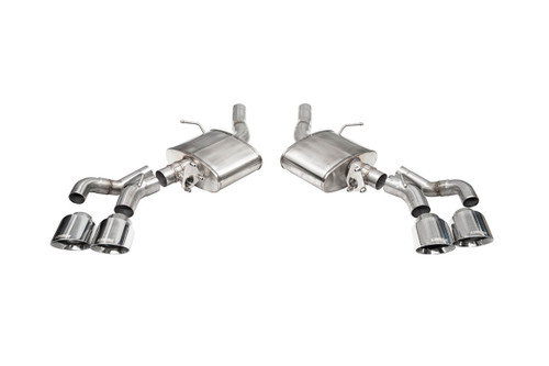 Exhaust System - Xtreme - Axle-Back - 3 in Diameter - 4.5 in Polished Tips - Stainless - Natural - Cadillac CT4-V 2024 - Kit Exhaust System - Xtreme - Axle-Back - 3 in Diameter - 4.5 in Polished Tips - Stainless - Natural - Cadillac CT4-V 2024 - Kit