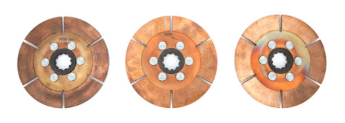 Clutch Disc - 5.5 in Diameter - 1/16 in x 10 Spline - Rigid Hub - Universal - Set of 3