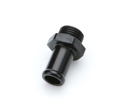 Adapter Fitting - Straight - 8 AN Male O-Ring to 5/8 in Hose Barb - Aluminum - Black Anodized - Each