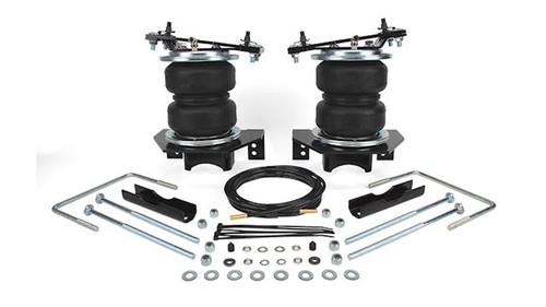 Air Spring Kit - Loadlifter 5000 Pro Series - Bags / Brackets / Lines - 5000 lb Capacity - Black Powder Coat Brackets - Rear - Ford Fullsize Truck 2017-24 - Kit