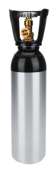 Compressed Nitrogen Tank - Portable - 2200 lbs - 5.25 in Diameter - 21 in Tall - Aluminum - Natural - Each