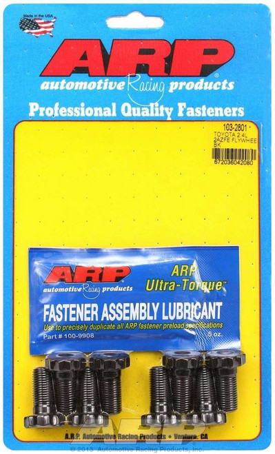 Flywheel Bolt Kit - 12 mm x 1.25 Thread - 1.000 in Long - 12 Point Head - Chromoly - Black Oxide - Toyota 4-Cylinder - Set of 8