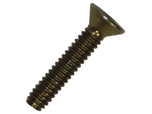 Transmission Screw - 10-24 Thread - 1 in Long - Flat Head - Steel - Cadmium - Bert Transmissions - Each