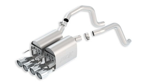 Exhaust System - Touring - S-Type II - 2.5 in Diameter - Dual Center Exit - Quad 4 in Polished Tips - Stainless - Natural - GM LS-Series - Chevy Corvette 2005-08 - Kit Exhaust System - Touring - S-Type II - 2.5 in Diameter - Dual Center Exit - Quad 4 in Polished Tips - Stainless - Natural - GM LS-Series - Chevy Corvette 2005-08 - Kit