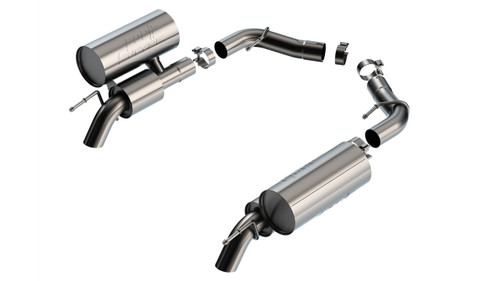 Exhaust System - S-Type - Axle-Back - 2.75 in Diameter - Stainless - Mopar Gen III Hemi - Jeep Wagoneer 2023-24 - Kit