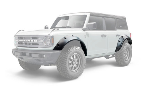 Fender Flare - Pocket Style - Front / Rear - 1.5 in Wide - Plastic - Black - 4-Door - Ford Midsize SUV 2021 - Kit