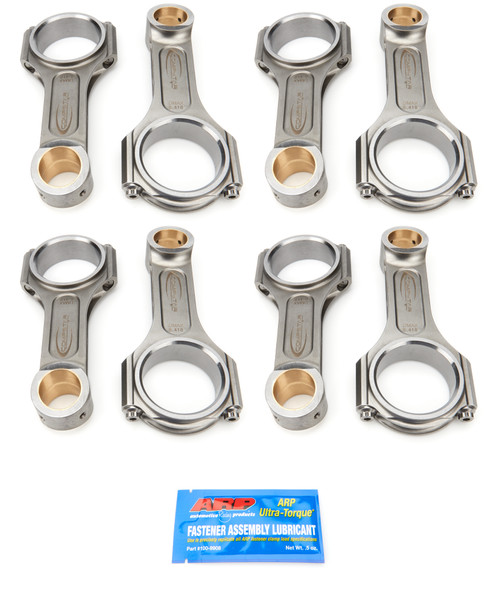 Connecting Rod - Compstar Xtreme - H Beam - 6.418 in Long - Bushed - 7/16 in Cap Screws - ARPL19 Bolt - Forged - Steel - GM Duramax - Set of 8