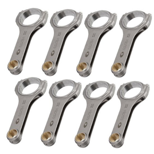 Connecting Rod - Ultra XD - H-Beam - 6.000 in Long - Brushed - 7/16 in Cap Screws - ARPL19 Bolt - Forged - Steel - Small Block Chevy - Set of 8
