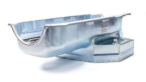 Engine Oil Pan - Rear Sump - 7 qt - 6.5 in Deep - Louvered Windage Tray - Steel - Zinc Plated - 2-Piece seal - Small Block Chevy - Each Engine Oil Pan - Rear Sump - 7 qt - 6.5 in Deep - Louvered Windage Tray - Steel - Zinc Plated - 2-Piece seal - Small Block Chevy - Each