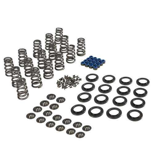 Valve Spring Kit - Conical - Single Spring - 440 lb/in Spring Rate - 1.125 in Coil Bind - 1.030 in / 1.286 in OD - Titanium Retainer / Steel Valve Lock / PTFE Seal / Seats - Mopar Gen III Hemi - Kit