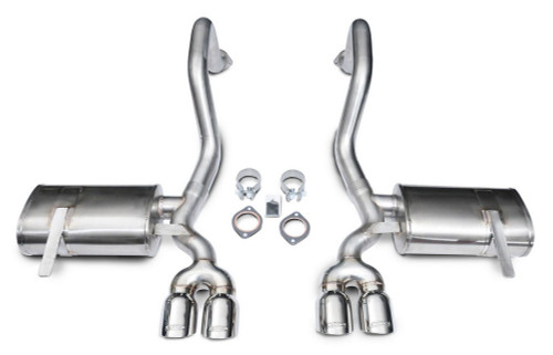 Exhaust System - Xtreme - Axle-Back - 2.5 in Diameter - 3.5 in Tips - Stainless - Natural - GM LS-Series - Chevy Corvette 1997-2004 - Kit