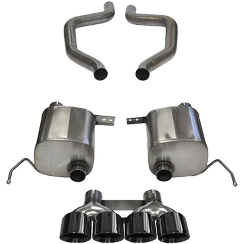 Exhaust System - Xtreme - Axle-Back - 2.75 in Diameter - 4.5 in Tips - Stainless - Black - GM GenV LT-Series - Chevy Corvette 2014-16 - Kit