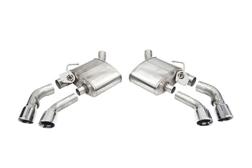 Exhaust System - Variable Sound Level - Axle-Back - 2.75 in Diameter - Dual Rear Exit - Dual 4 in Polished Tips - Stainless - Natural - Chevy Camaro 2016-24 - Kit Exhaust System - Variable Sound Level - Axle-Back - 2.75 in Diameter - Dual Rear Exit - Dual 4 in Polished Tips - Stainless - Natural - Chevy Camaro 2016-24 - Kit