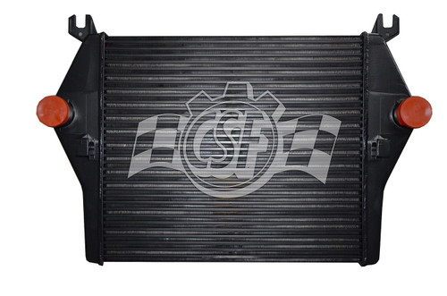 Heat Exchanger - Intercooler - 27.5 x 24.625 x 2 in Core - Aluminum - Black Paint - Dodge Cummins - Dodge Ram Fullsize Truck 2003-09 - Each