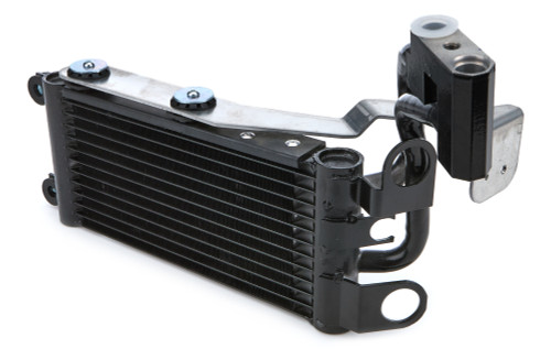 Fluid Cooler - 11.375 x 9 x 1 in - Plate and Fin Type - OEM Inlet / Outlet - Aluminum - Black Powder Coat - BMW M3 2008-13 - Each