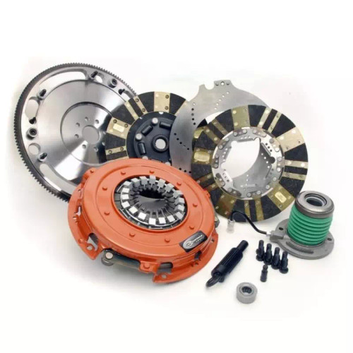 Clutch Kit - DYAD DS - Dual Disc - 10.4 in Diameter - 1-1/8 in x 26 Spline - Sprung Hub - Steel Flywheel - Organic / Carbon - Ford Mustang 2009-17 - Kit