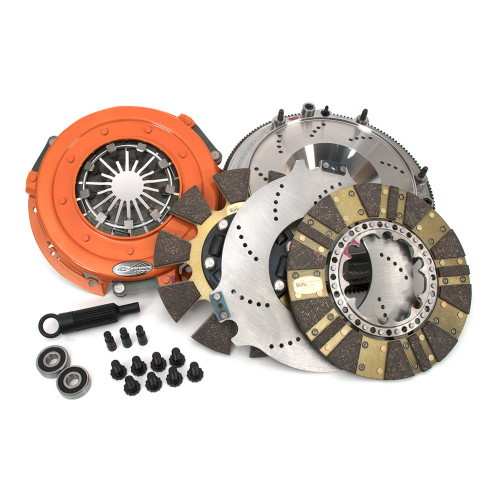 Clutch Kit - DYAD DS - Dual Disc - 10.4 in Diameter - 1-1/8 in x 26 Spline - Sprung Hub - Steel Flywheel - Organic / Carbon - Chevy Camaro 2012-15 - Kit