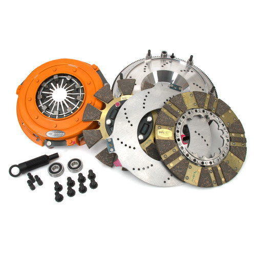 Clutch Kit - DYAD DS - Dual Disc - 10.4 in Diameter - 1-1/8 in x 26 Spline - Sprung Hub - Steel Flywheel - Organic / Carbon - Chevy Camaro 2016-18 / Chevy Corvette 2014-18 - Kit