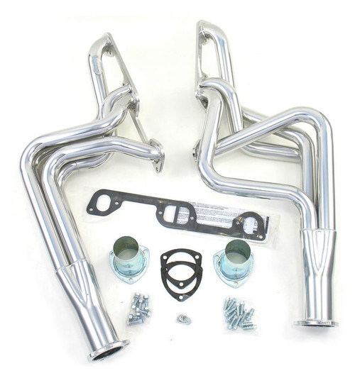 Headers - Full Length - 1.75 in Primary - 3 in Collector - Gaskets / Hardware Included - Steel - Ceramic - Pontiac V8 - GM F-Body 1970-79 - Pair