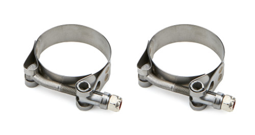 Hose Clamp - T-Bolt - 0.75 in Wide - 1.88 to 2.19 in Range - Stainless - Natural - Pair