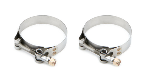 Hose Clamp - T-Bolt - 0.75 in Wide - 2.75 to 3.06 in Range - Stainless - Natural - Pair