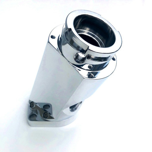 Water Neck - 45 Degree - 12 AN Female O-Ring - Filler Neck - O-Ring - Hardware - Aluminum - Polished - Each