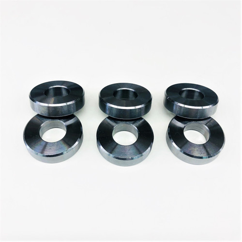 Torque Converter Shims - 1 in OD - 7/16 in ID - 0.250 in Thick - Steel - Natural - Set of 6