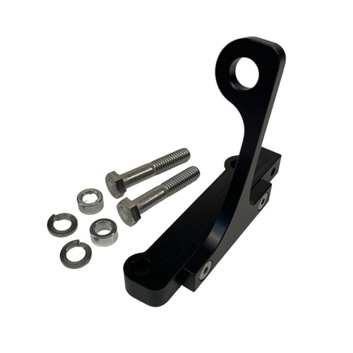 Shifter Bracket - Inside Mount - Hardware Included - Aluminum - Black Powder Coat - Powerglide - Each