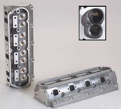 Cylinder Head - Pro 1 - Bare - 2.020 / 1.600 in Valves - 195 cc Intake - 58 cc Chamber - Angle Plug - Aluminum - Small Block Ford - Each