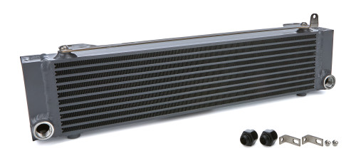 Fluid Cooler - 22.875 x 6.75 x 2.875 in - Plate and Fin Type - OEM Inlet / Outlet - Aluminum - Gray Powder Coat - GM Duramax - GM Fullsize Truck 2006-10 - Each