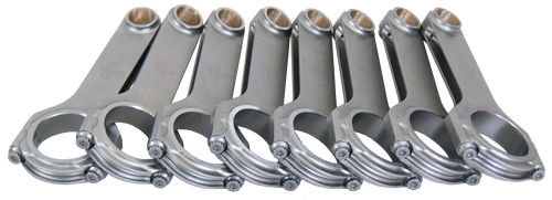 Connecting Rod - H-Beam - 6.800 in Long - Bushed - 7/16 in Cap Screws - ARP2000 Bolt - Forged - Steel - Big Block Chevy - Set of 8