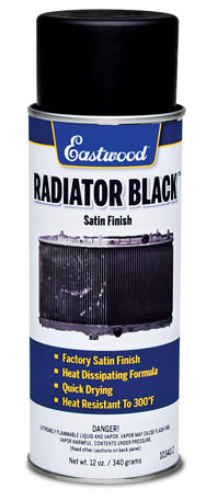 Paint - Radiator Black - Acrylic Enamel - Satin Black - 12 oz Aerosol - Each