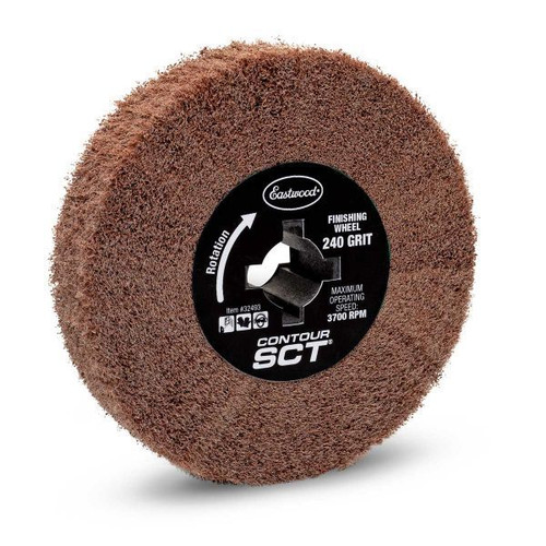 Sanding Wheel - Contour SCT - 4.5 in OD - 3/4 in Keyed Shaft - 240 Grit - Each