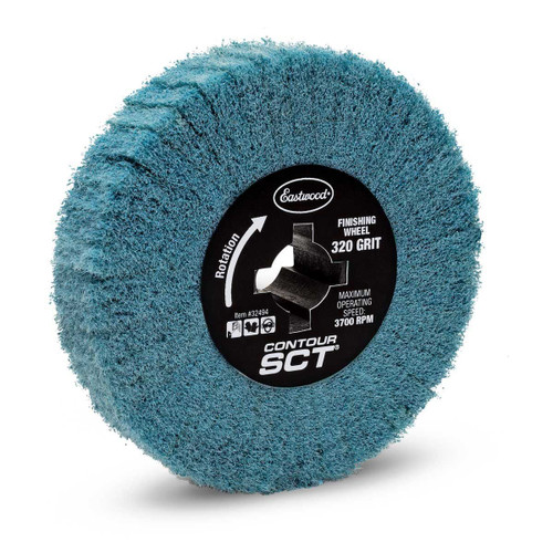 Sanding Wheel - Contour SCT - 4.5 in OD - 3/4 in Keyed Shaft - 320 Grit - Each