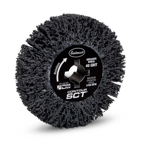 Sanding Wheel - Contour SCT - 4.5 in OD - 3/4 in Keyed Shaft - 40 Grit - Abrasive - Each