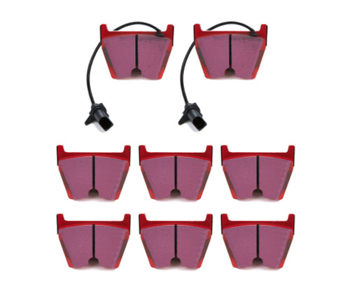 Brake Pads - Red Stuff - High Friction - Front - Ceramic - Audi Midsize Car 2011-23 - Set of 4