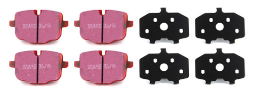 Brake Pads - Red Stuff - High Friction - Rear - Ceramic - Various BMW Applications 2010-24 - Set of 4 Brake Pads - Red Stuff - High Friction - Rear - Ceramic - Various BMW Applications 2010-24 - Set of 4