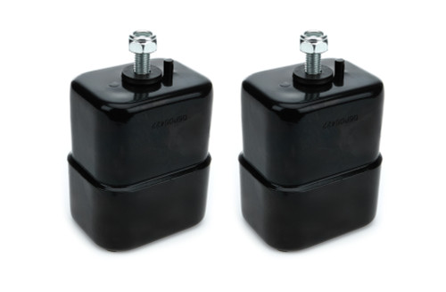 Bump Stop - Hyper-Flex - Rear - 3.438 in L x 2.688 in W - 4 in Tall - Polyurethane - Black - Pair