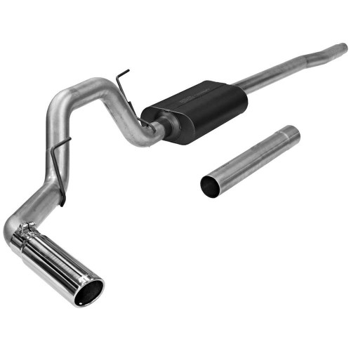 Exhaust System - Force II - Cat-Back - 3 in Diameter - Single Side Exit - 3.5 in Polished Tip - Steel - Aluminized - Ford Modular - Ford Fullsize Truck 2004-08 - Kit