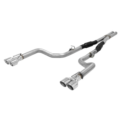 Exhaust System - Outlaw - Cat-Back - 3 in Tailpipe - 3.5 in Tips - Stainless - Black / Natural - Dodge Challenger 2015-23 - Kit