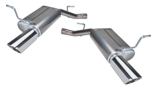 Exhaust System - Axle-Back - 2.25 in Diameter - 4 in Polished Tips - Stainless - Natural - Dodge Midsize SUV 2011-20 - Kit